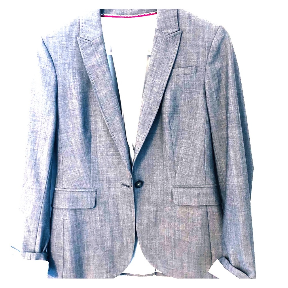 Gray Suit Set w/ Pencil Skirt & Pants